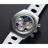 A GENTLEMAN'S STAINLESS STEEL ZENITH EL PRIMERO AUTOMATIC CHRONOGRAPH WRIST WATCH CIRCA 1971, REF.