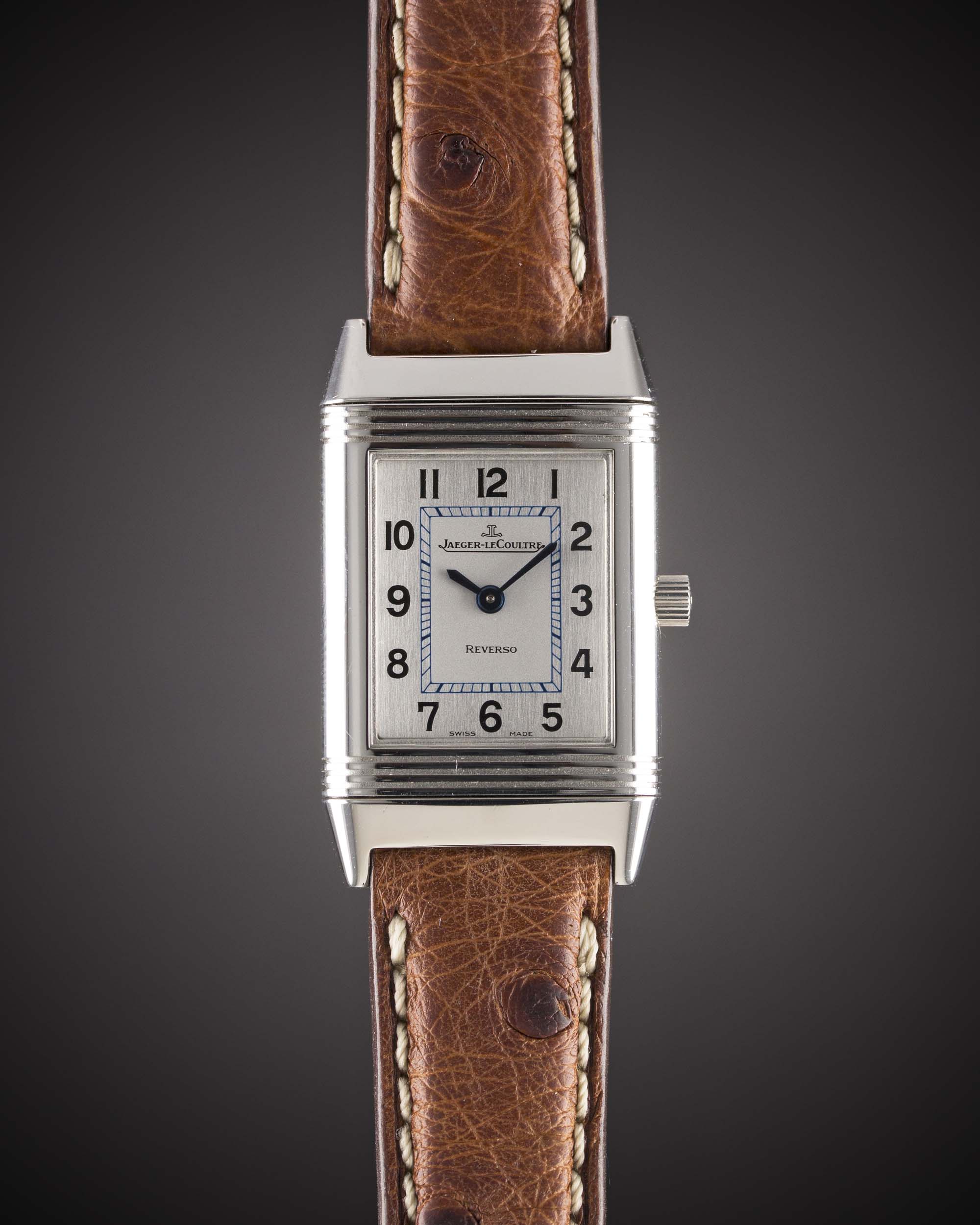 A LADIES STAINLESS STEEL JAEGER LECOULTRE REVERSO WRIST WATCH CIRCA 2000s, REF. 260.8.86 Movement: