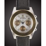 A GENTLEMAN'S STAINLESS STEEL BULOVA SEA HUNTER 200M DIVERS CHRONOGRAPH WRIST WATCH CIRCA 1970s,