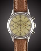 A GENTLEMAN'S STAINLESS STEEL MOVADO SUB SEA M95 "WATERPROOF" CHRONOGRAPH WRIST WATCH CIRCA 1960s,