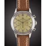 A GENTLEMAN'S STAINLESS STEEL MOVADO SUB SEA M95 "WATERPROOF" CHRONOGRAPH WRIST WATCH CIRCA 1960s,