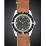 A GENTLEMAN'S STAINLESS STEEL BLANCPAIN BATHYSCAPHE DIVERS WRIST WATCH CIRCA 1960s Movement: 17J,