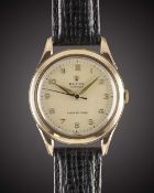 A RARE GENTLEMAN'S 9CT SOLID GOLD ROLEX PERPETUAL SUPER PRECISION WRIST WATCH CIRCA 1960 Movement: