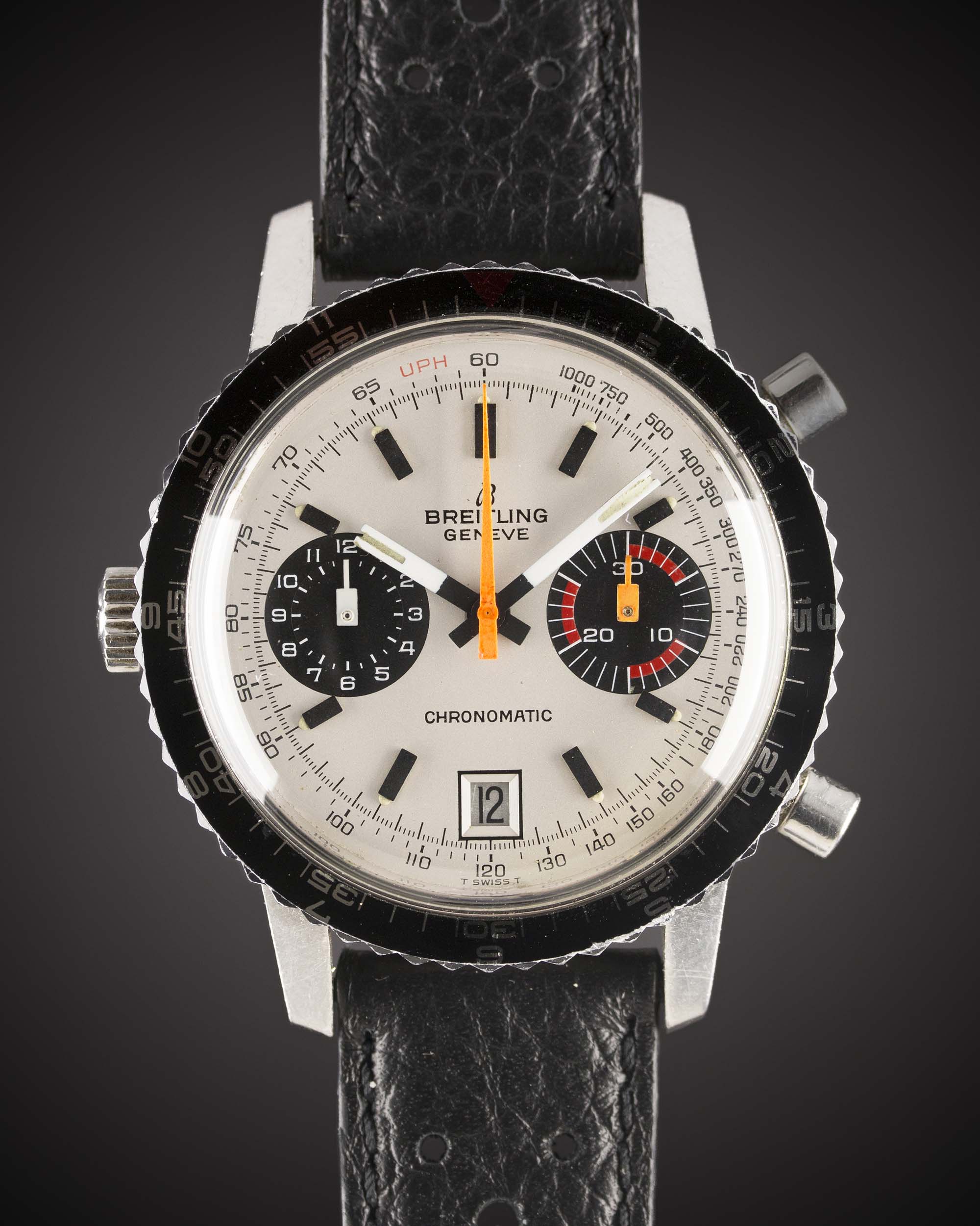 A GENTLEMAN'S STAINLESS STEEL BREITLING CHRONOMATIC CHRONOGRAPH WRIST WATCH DATED 1970, REF. 2110 - Image 2 of 2