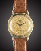 A GENTLEMAN'S 18K SOLID GOLD MOVADO AUTOMATIC 331 WRIST WATCH CIRCA 1950s, REF. 8434 WITH GOLD "