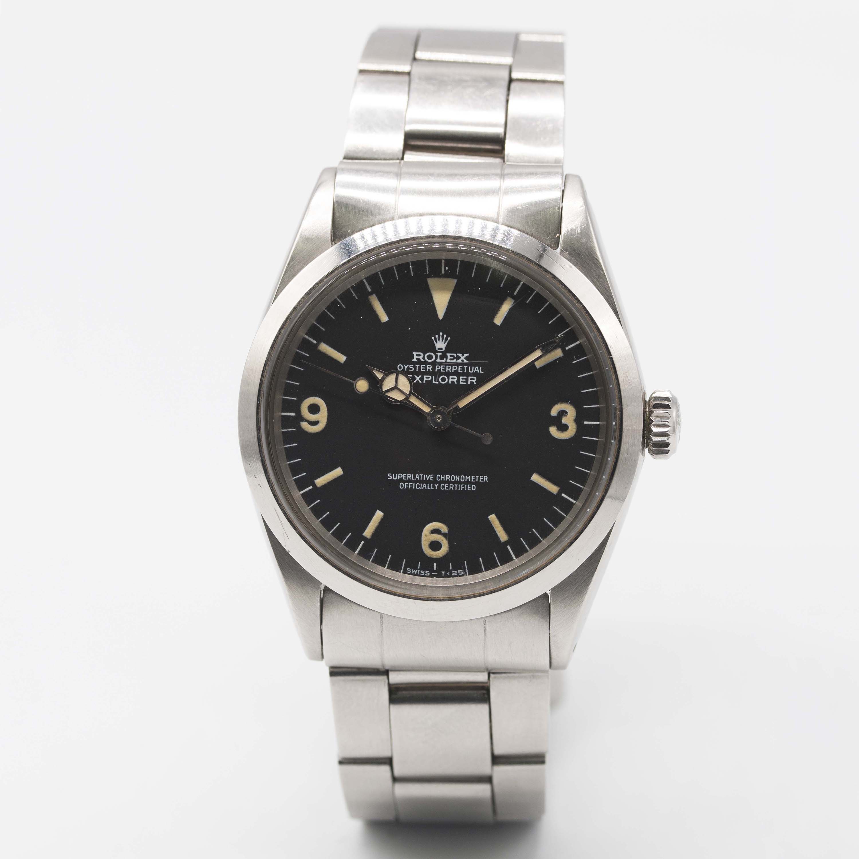 A RARE GENTLEMAN'S STAINLESS STEEL ROLEX OYSTER PERPETUAL EXPLORER BRACELET WATCH CIRCA 1972, REF. - Image 4 of 13
