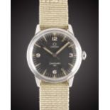 A GENTLEMAN'S STAINLESS STEEL MILITARY OMEGA SEAMASTER 30 PAF WRIST WATCH CIRCA 1964, REF. 135.007-