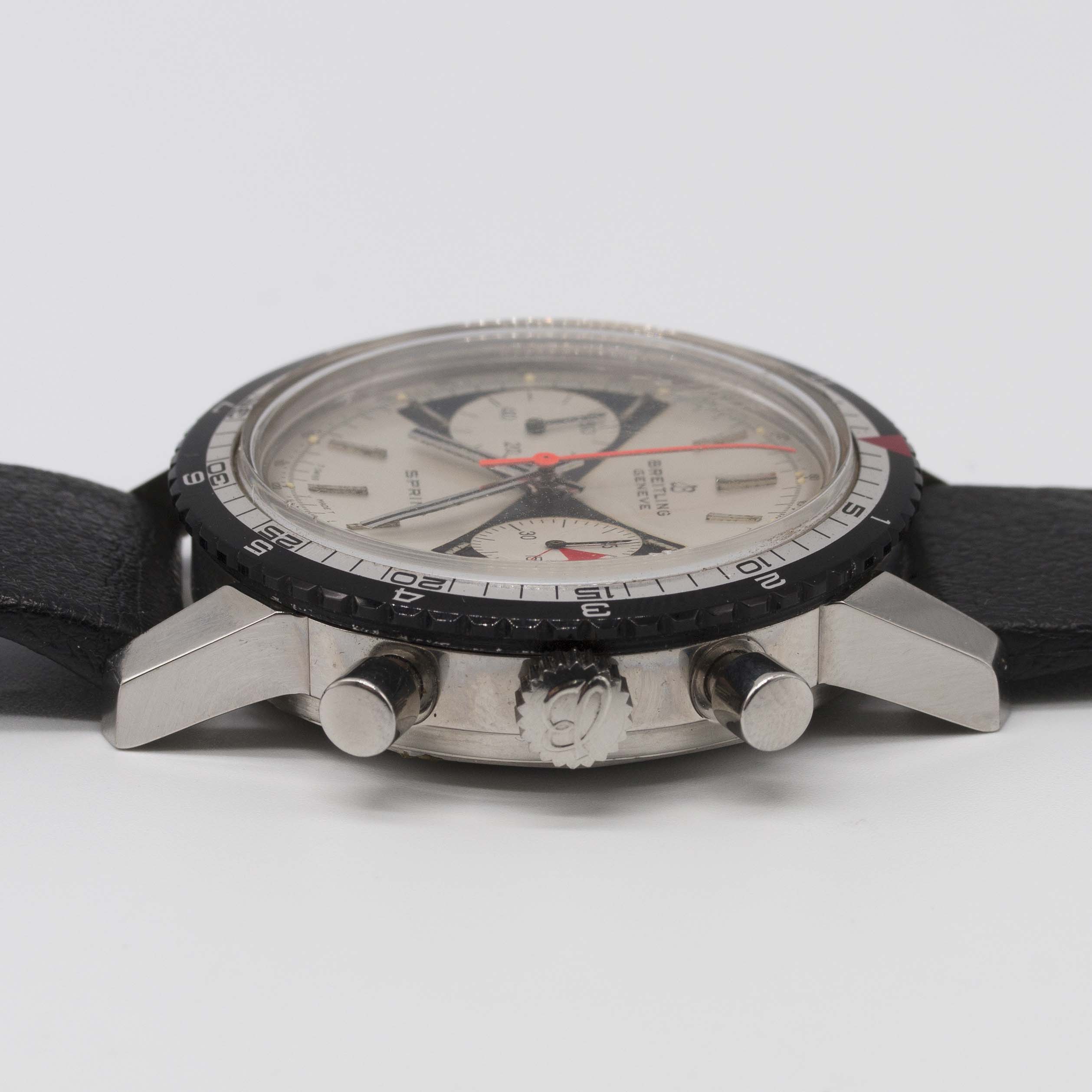A GENTLEMAN'S STAINLESS STEEL BREITLING SPRINT CHRONOGRAPH WRIST WATCH CIRCA 1969, REF. 2010 WITH " - Image 7 of 8