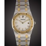 A MID SIZE STEEL & GOLD AUDEMARS PIGUET ROYAL OAK BRACELET WATCH DATED 2010, REF. 56175SA/O/0789SA/