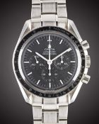 A GENTLEMAN'S STAINLESS STEEL OMEGA SPEEDMASTER PROFESSIONAL CHRONOGRAPH BRACELET WATCH CIRCA 1998,