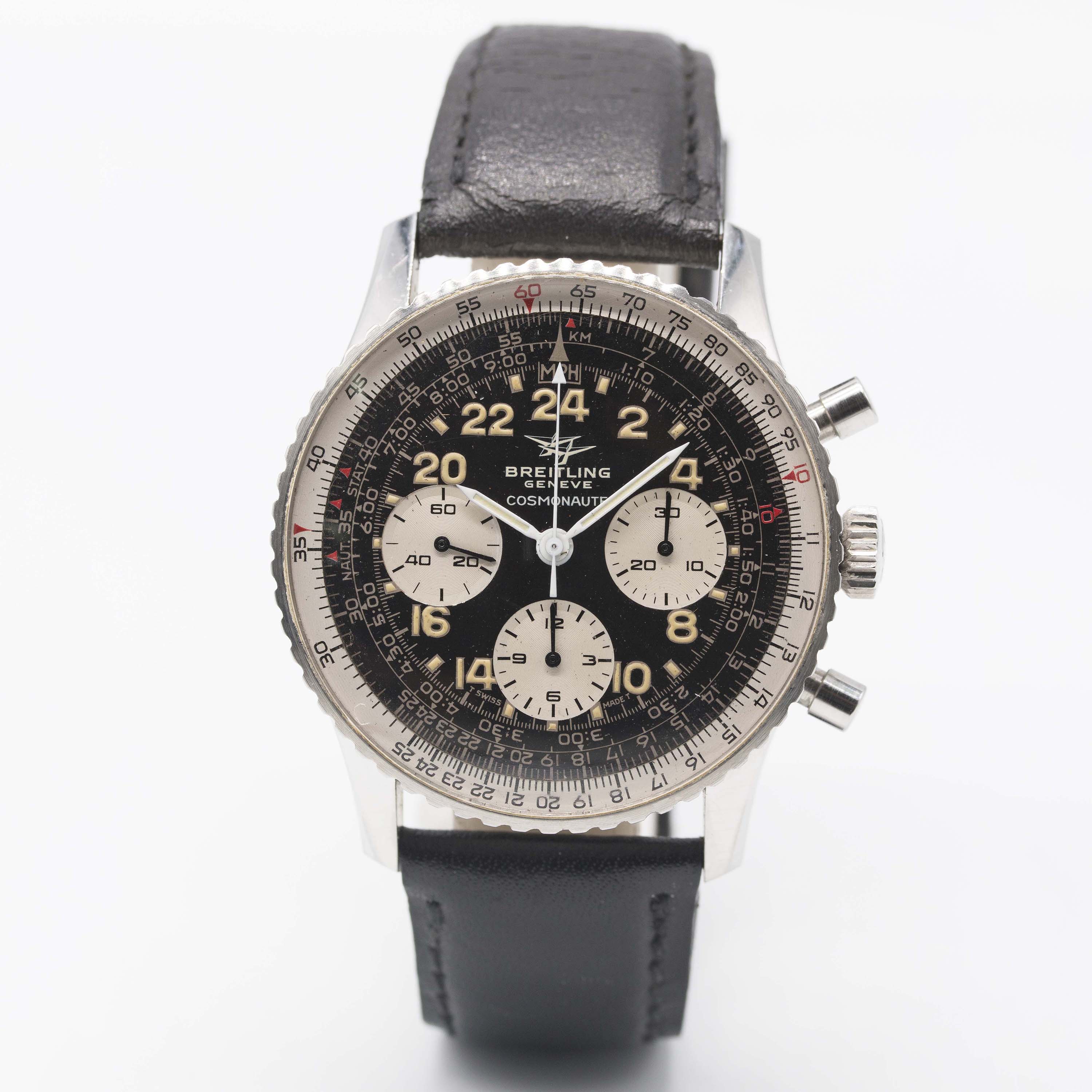 A RARE GENTLEMAN'S STAINLESS STEEL BREITLING COSMONAUTE CHRONOGRAPH WRIST WATCH CIRCA 1971, REF. - Image 2 of 11