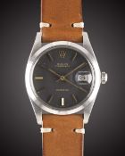 A GENTLEMAN'S STAINLESS STEEL ROLEX OYSTERDATE PRECISION WRIST WATCH CIRCA 1975, REF. 6694 WITH MATT