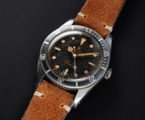 A VERY RARE GENTLEMAN'S STAINLESS STEEL ROLEX OYSTER PERPETUAL SUBMARINER WRIST WATCH CIRCA 1957,