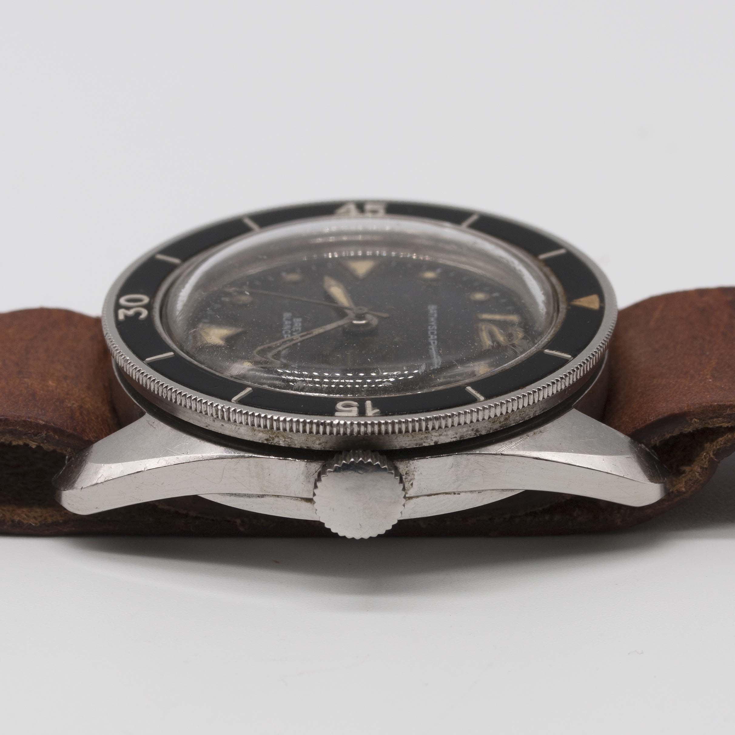 A GENTLEMAN'S STAINLESS STEEL BLANCPAIN BATHYSCAPHE DIVERS WRIST WATCH CIRCA 1960s Movement: 17J, - Image 9 of 10