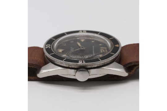 A GENTLEMAN'S STAINLESS STEEL BLANCPAIN BATHYSCAPHE DIVERS WRIST WATCH CIRCA 1960s Movement: 17J, - Image 9 of 10