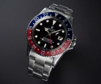 A RARE GENTLEMAN'S STAINLESS STEEL ROLEX OYSTER PERPETUAL GMT MASTER BRACELET WATCH CIRCA 1967, REF.