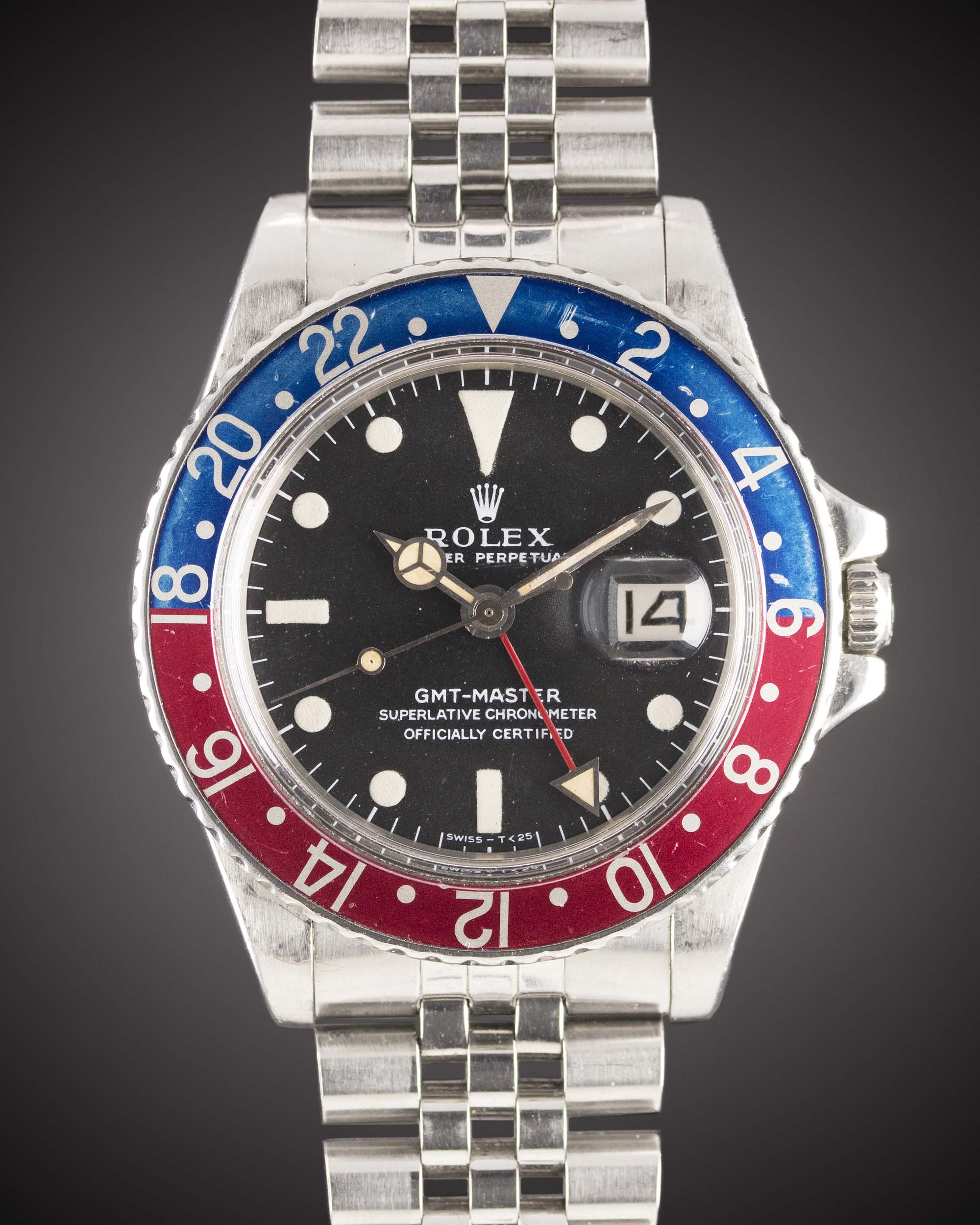 A GENTLEMAN'S STAINLESS STEEL ROLEX OYSTER PERPETUAL GMT MASTER BRACELET WATCH CIRCA 1969, REF. 1675 - Image 2 of 2