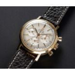 A FINE GENTLEMAN'S 18K SOLID YELLOW GOLD OMEGA SEAMASTER DE VILLE "WATERPROOF" CHRONOGRAPH WRIST