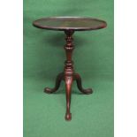 Oval mahogany wine table the top having raised edge,