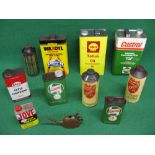 Quantity of tins with motoring connections to include: two Royal Snowdrift Oil,