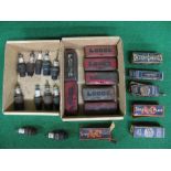 Box of 18mm detachable spark plugs, tins, boxes etc for Lodge,