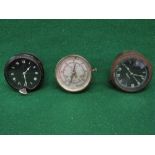 Three Watford dashboard clocks made by North & Sons Ltd - 3.25" to 3.