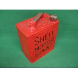 Shell Motor Spirit two gallon fuel can with Shell cap,