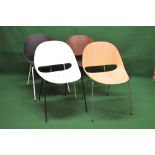 Set of four Bulo SL58 ply shell chairs by Leon Stynen, designed 1958,