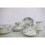 Early 20th century Sutherland China Part Tea Service decorated with flowers