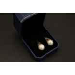 Pair of silver and baroque pearl earrings