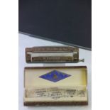 Vintage Cased M Hohner Chromatic Harmonica