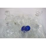 Quantity of Mixed Cut Glass including Decanters, Hock Glasses, Other Glasses, Bowls, etc