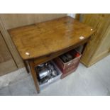 A 19th century mahogany sutherland side table with single drawer raised on square tapering legs.