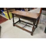 Oak fireside stool
