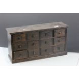 Desktop set of 12 Oak drawers