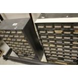 Two Industrial Multi-Drawer Cabinets with some clock parts and spares