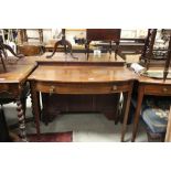 19th century Mahogany Writing Table with single drawer and raised on square tapering legs