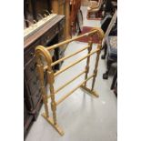 Victorian style pine towel rail