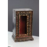 Oriental Wooden stand with carved Gilt detailing and red stamp to side panel