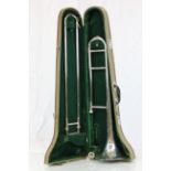 Silver Plated trombone ( Sky Lark ) with Mouth Piece