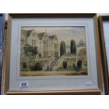 Framed & glazed watercolour of St Catherine's Court nr Bath, signed A.C Fare RWA