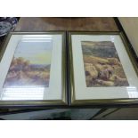 Box of mixed Ceramics & Glass plus two framed & glazed prints