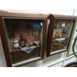 Pair of framed & glazed Diorama pictures of Kitchen scenes