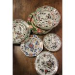 Collection of Mason's Ironstone plates