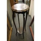 Early 20th century Mahogany Jardiniere Stand with Piecrust Edge