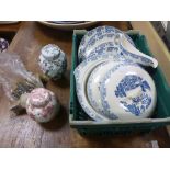 Two boxes of mixed ceramics