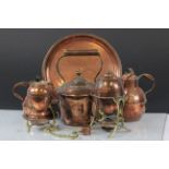 Collection of vintage Copper to include Kettles, Jugs etc