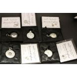Five Boxed Heritage Collection Pocket Watches with certificates