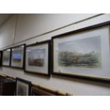 Set of four framed & glazed humorous Hunting prints from Fores's Series