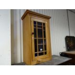 Late Victorian pine hanging cupboard